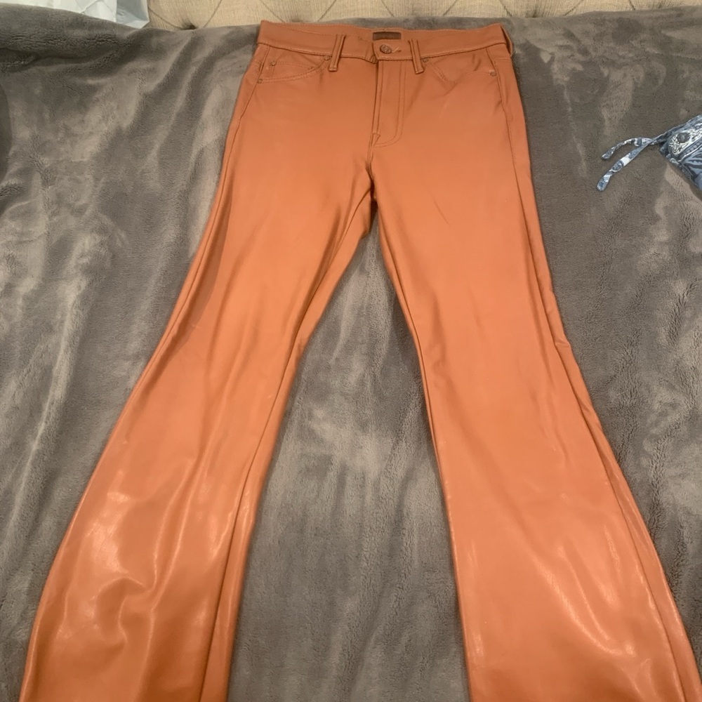 MOTHER Tan Boot Cut Flare Pants
